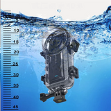 B27B For Insta360 X5 Fully Invisible Dive Case Underwater Sealed Dive Housing Shell Waterproof Camera Protector Diving Case