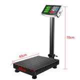 150kg Rechargeable Stainless Steel Electronic Digital Bench For Luggage Shipping Postal Commercial Folding Electronic Scale