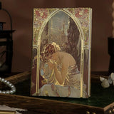 Fashion Retro Hardcover Notebooks Oil Painting Series Classic Design Notepad 3D Color Page Illustration Diary Notebook