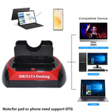 USB to 2.5/3.5" SATA IDE Hard Drive HDD SSD Reader Docking Station Dual Bay External Disk Box
