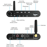 Bluetooth 5.1 Transmitter Receiver Digital to Analog Audio Converter DAC Wireless Adaptor, Coax to Analog for TV, Gaming -B12B
