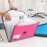 Portable A4 Expanding File Folder PP Multi-layer Paper Document Organizer 13 Grids Office School Supplies Organ File Holder