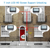1080P Tuya Smart Video Doorphone for Multi-Apartment Metal Doorbell Video Intercom System 7inch Monitor with RFID Card Unlock