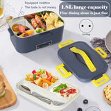 Portable Home Heating And Insulated Lunch Box EU Plug Stainless Steel Liner With Insulation Bag Portable Electric Lunch Box