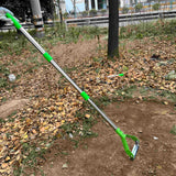 Adjustable Scuffle Hoe Detachable Dethatching Rake Garden Lawn Leaf Rake Soil Cultivator Lawn Aerator Tool with Long Handle