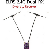 ELRS 2.4G Diversity Receiver With Dual RX Antenna Built-In TCXO CRSF Protocol For FPV Freestyle RC Racing Long Range Drone