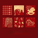 30Pcs Cute Design Horse Year Red Envelopes Creative Style Red Color Lucky Money Envelopes Small Size New Year Red Envelopes