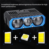 Universal Fit 300W Triple Lens LED Spotlight 2Pcs 6000K Bright White For All Car Models