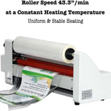 Double-Sided Thermal Laminator for Paper Card Wood Veneer 350mm Laminator Machine, Cold Hot Roller Laminating Machine