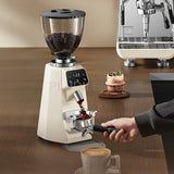Electric Coffee Bean Grinder Timing Grinding Machine Home Commercial Espresso Grinder 100 Gear Adjustment Anti Static Design CNC