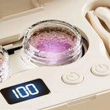 Rechargable portable Ultrasonic Contact Lens Cleaner machine Fit Disposal Soft Lens, Colored Contact Lens, RGP Lens and OK Lens