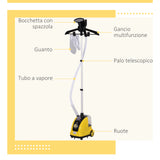 HOMCOM Professional Home Vertical Steam Iron 1.4L Power 1950W