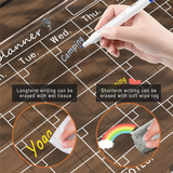 1Set Magnetic Acrylic Calendar For Fridge Clear Fridge Calendar And Memo Magnetic Planning Boards Set Colorful
