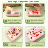 Stainless Steel Fried Ice Tray Great For Making Ice Cream, Fruit Shakes, Smoothies Quick Cooling Tray With Two Scrapers