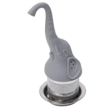 10pcs Elephant Fine Mesh Tea Infusers for Loose Tea Strainers with Tray
