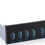 8 Port USB3 5.25 USB 3.0 Front Panel Hub, Multipurpose USB Splitter, USB-HUB For PC;