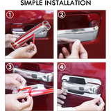 Exclusive For Ford F150 2015-2020 Door Handles Covers + Door Bowl Protector Covers Trim Accessories Kit ABS Silver