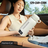 1.0L Electric Heating Cup Multifunction Boiled Water Pot Outdoors Travel Teapot 12V 24V 220V Portable Electric Kettle Home Car