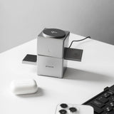 Qi2 3-in-1 Wireless Charger with Auto-Rotating Dock for IPhone 16/15/14 Pro Max, AirPods, and IWatch Fast Charging