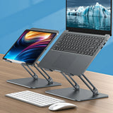 Carbon Steel Laptop Stand With Fan Anti-slip Pad Height Adjustable Laptop Cooler Silent Durable Tablet Stand for 10-17inch