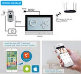 9 Inch Tuya Wifi Smart 1080P Video Door Phone Intercom System With 1Monitor and Doorbell Camera and 1 Lock Set Phone APP Unlock