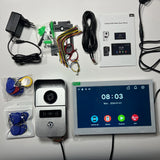 1080P 10 Inch 3pcs Touch Screen Wifi Video Doorbell, Smart TUYA Home Video Intercom 32G Card Rceord Kit Monitor ID Unlcok 4 Wire