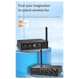 2X Bluetooth Audio Receiver Adapter 5.3 Player U Disk Microphone Amplifier Audio Speaker Converter With Remote Control
