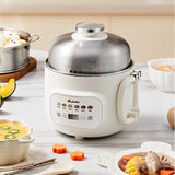 1.6L Electric Cooking Pot Multicooker Mini Hotpot Foldable Handle Rice Cooker Soup Baby Food Pot 600W Food Steamer 220V