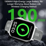 Sports Smart Watch 2.5D Alloy Design 2.99-inch HD Screen BT Calls Health Monitor Games Calculator Alarm Clock Smartwatch Men