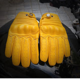 Motorcycle Protection Retro Cowhide Equipment Men's Leather Gloves Autumn and Winter Women's Cycling Touch Screen Gloves