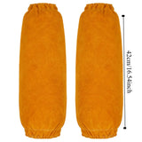 Heat Resistant Welding Sleeve Cover Cowhide Leather Soft Arm Protection Sleeves Sturdy Comfortable Gardening Sleeves