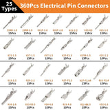 660Pcs Connector Pin Kit Car Electrical Wire Terminal 1/1.5/1.8/2.2/2.8/3.5/4.8/6.3mm Terminal Pins Connector Pin Crimp Pin Plug