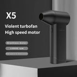 Handheld Three Gear Speed Adjustable Brushless Motor 130000 RPM Wind Speed Duct Motor Fans X5 Violent Blower Mini Turbo Jet Fan