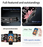 H23 Smart Watch Women 1.57 Inch HD Screen Zinc Alloy Shell Mirror Glass 200+Wallpaper Bluetooth Calls Sports Fashion Smartband