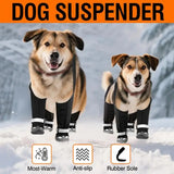 2025 New Cold Weathers Dog Boot Extended Height Fleece Lining Mudproof Tractions