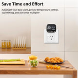 240V 10A Temperature Controller Socket Digital Display Smart Thermostat Fish Tank Touch Screen Preset Timer Switch Cooling