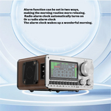 HRD-802 Full-Band Radio With Bluetooth Smart APP Control Dual Speaker System Featuring Wooden Cabinet Signal Repeater