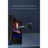 LED Display Light Electric Air Duster, Turbo Blower 130, 000 RPM Compressed Air Duster For Keyboard, PC, Car Home