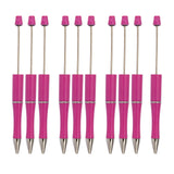 10 Pieces Bead Ballpoint Pens Cute Black Ink School Writing Supplies Beadable Pens for Drawing Office Teacher Students Classroom