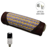 Amethyst Heating Pillow with Negative Ion Therapy - Natural Germanium Massager for Neck Back Pain Relief, Stress Relief and Deep