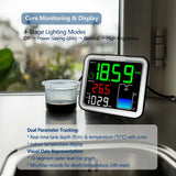Wireless Solar Water Tank Level Meter Temperature Monitor Time Display Precision LCD Liquid Depth Level High/Low Indicator Alarm
