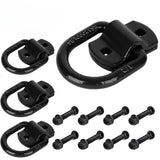 4pcs/set 1/2 Inch Spray Painted Marine D-ring 12000 Pound Box Truck Pull Ring Car Trailer Hook