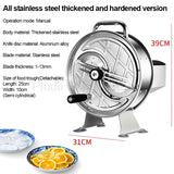Stainless Steel Manual Slicer Lemon Cutter Potato Garlic Slicer Shredding Machine Commercial Fruit Vegetables Cutting Device
