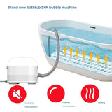 Electric Bubble Massage Mat with Heating Function Wireless Remote Control Multiple Speed Intensity Suction Cups Air Hose Home
