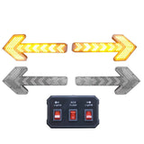 Amber LED Signal Boards Directional Traffic Advisor Lights Arrow Sign Light Roadway Safety 12V  for Sprinklers, Garbage Truck