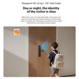 Fingerprint Password Lock Entry Door Graffiti Cat Eye Smart Wooden Household Anti-theft Door Smart Lock