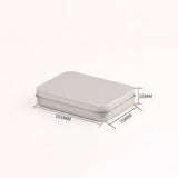 20pcs Silver Small Rectangular Tin Containers Candy Case Crafts Geocache Storage Boxes