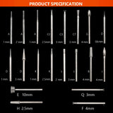 86pcs Rotary Tool Accessories Kit Diamond Burr Bits Sanding Rings Drill Polishing Kit 2.35mm Shank 1000-7000 Grit for Wood