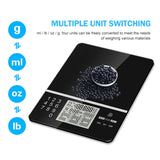 5kg/1g Electronic Nutrition Scale Smart Digital Touch Screen Tempered Glass Waterproof Baby Kitchen Food Weighing Balance Gadget