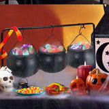 2025 New 3 Pcs Halloween Decorations Witches Cauldron Candy Serving Bowls on Rack Party Supplies For Halloween Festival